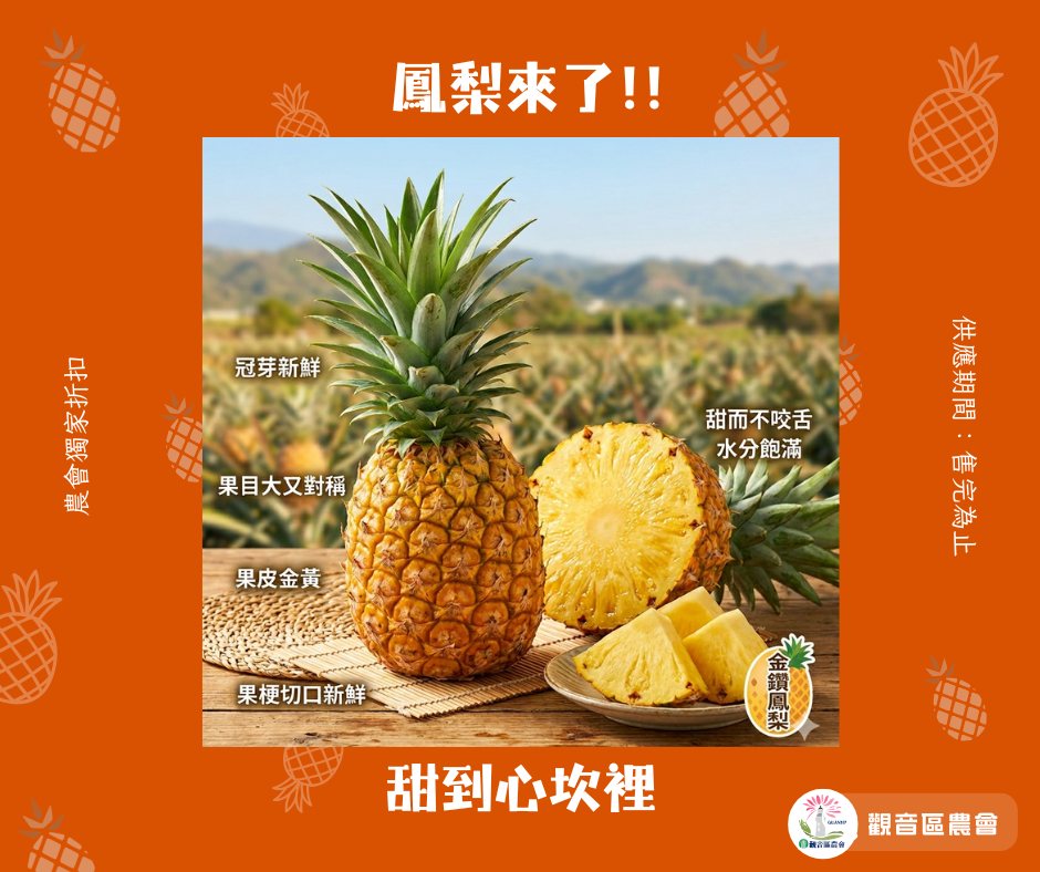 農會好物推薦~金鑽鳳梨