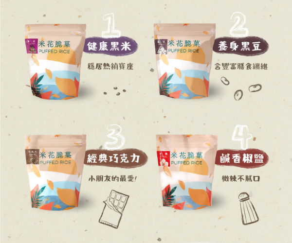 綜合禮盒組 - 米香脆菓綜合口味（4入）